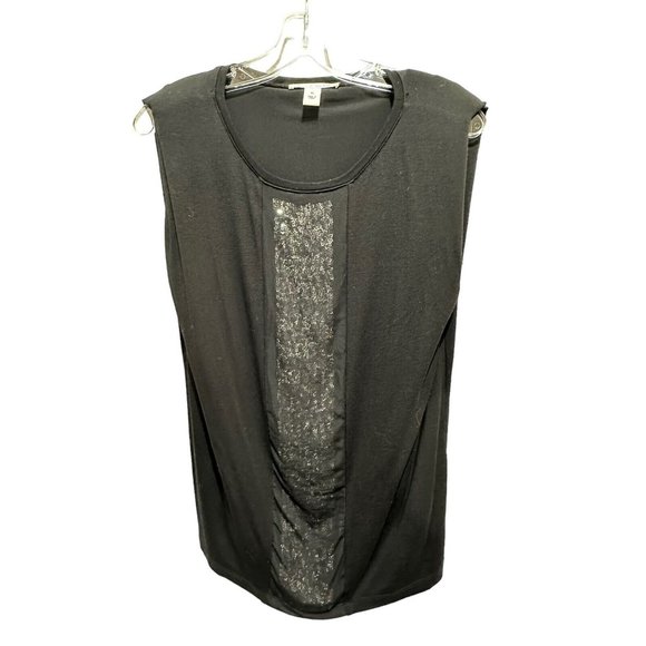 4/$20 Kenneth Cole Sequin Top Blouse Womens LP Whimsigoth Party Cocktail Classic - Picture 1 of 6